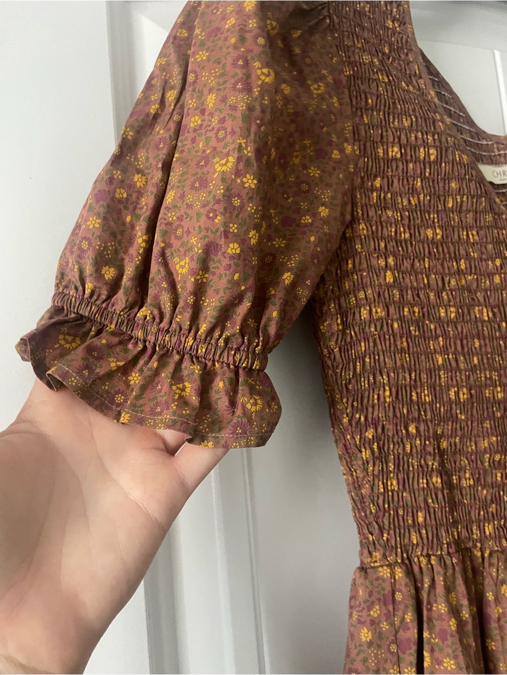 Christy Dawn The Brooklyn Dress in Magenta Blooming Vine Size S - Picture 6 of 9